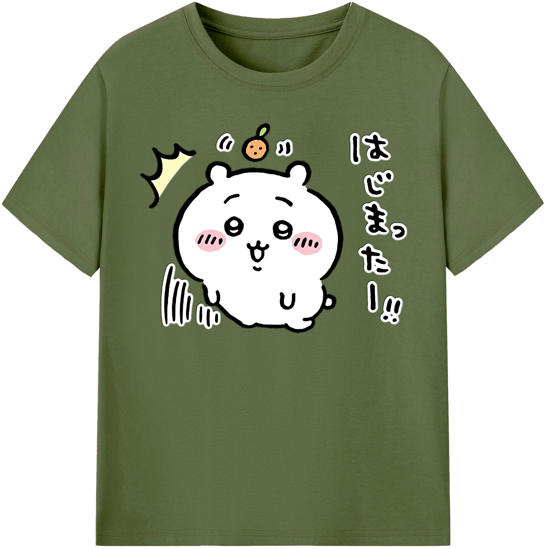 （画像用） ちいかわ ちいかわ Chii-kawa chiikawa 綿100％半袖Tシャツ（フロントプリント）
